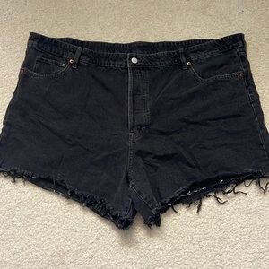 Denim Black Shorts